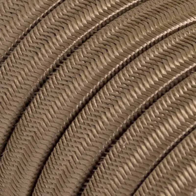 Cable plano de guirnalda exterior color marrón metal