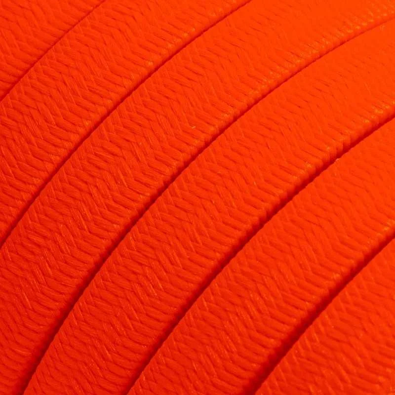 Cable plano de guirnalda exterior color naranja flúor