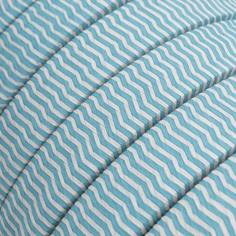 Cable plano de guirnalda exterior zigzag turquesa