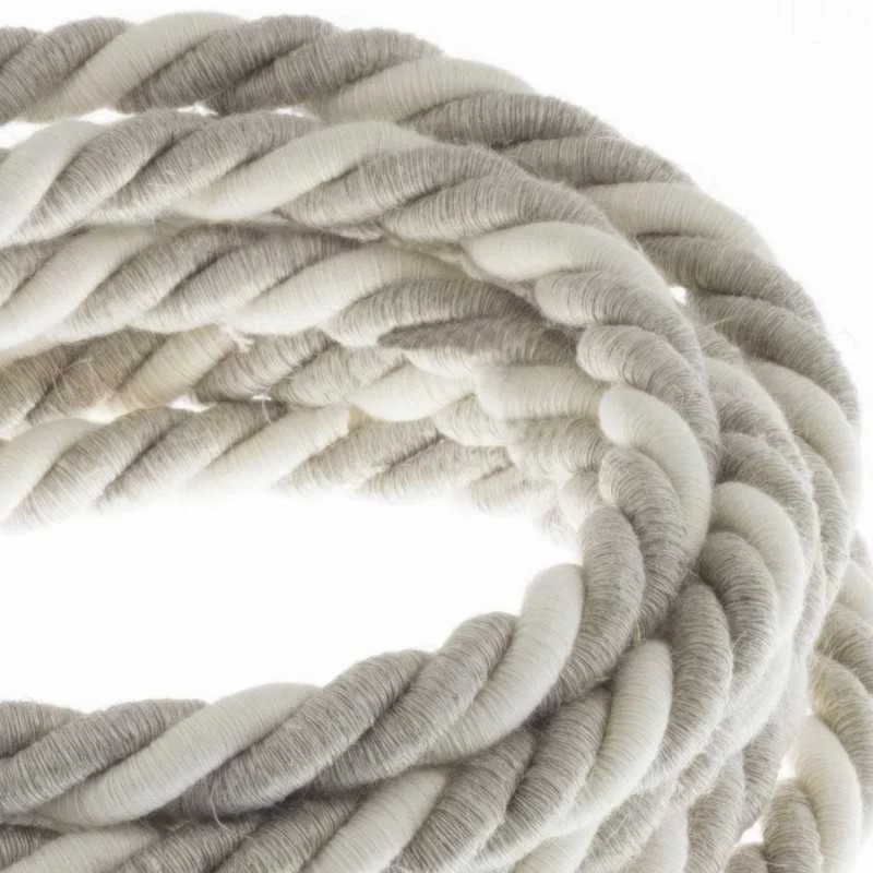 Cable trenzado decorativo lino tipo saco 16mm grosor