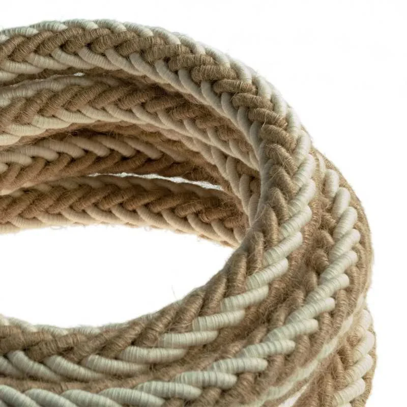 Cable trenzado decorativo yute tipo saco 24mm grosor