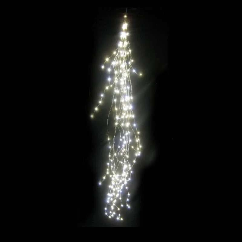 Cascada 480 LEDs fijos exterior blanco frío y 400cm de largo