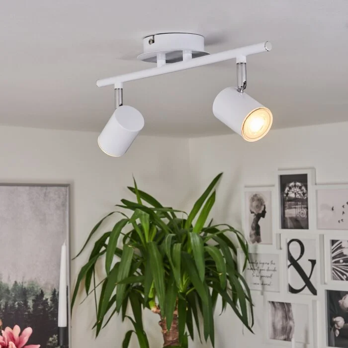 Chennai Lámpara de Techo LED Cromo, Blanca, 2 luces