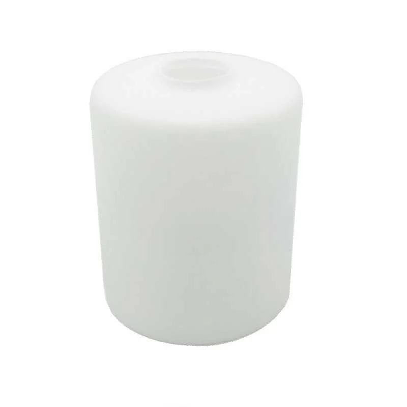 Cilindro cristal blanco mate para lámparas 100mm x 120mm altura