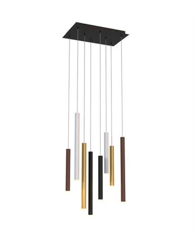 Lámpara colgante de techo Cala (rectangular) - Mantra - 8 luces LED