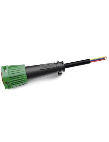 Conector Bajonet 6 PIN Verde con 1 metro de cable