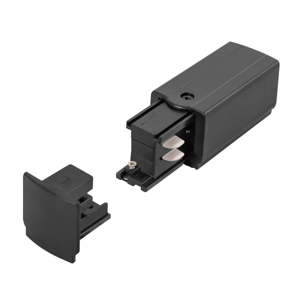 Conector Inicial Carril Trifásico Negro