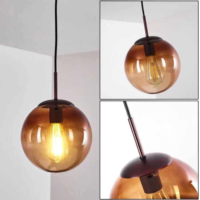 Degevos Lámpara Colgante Marrón, 1 luz