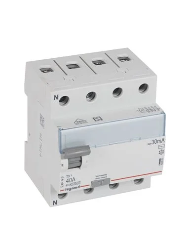 Interruptor diferencial Legrand TX³ 403005, 4 polos 40A 30 mA Tipo AC con botón TEST
