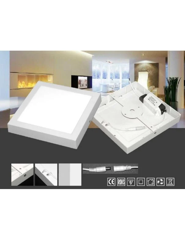 Downlight de Superficie Cuadrado Led 17 cm Blanco