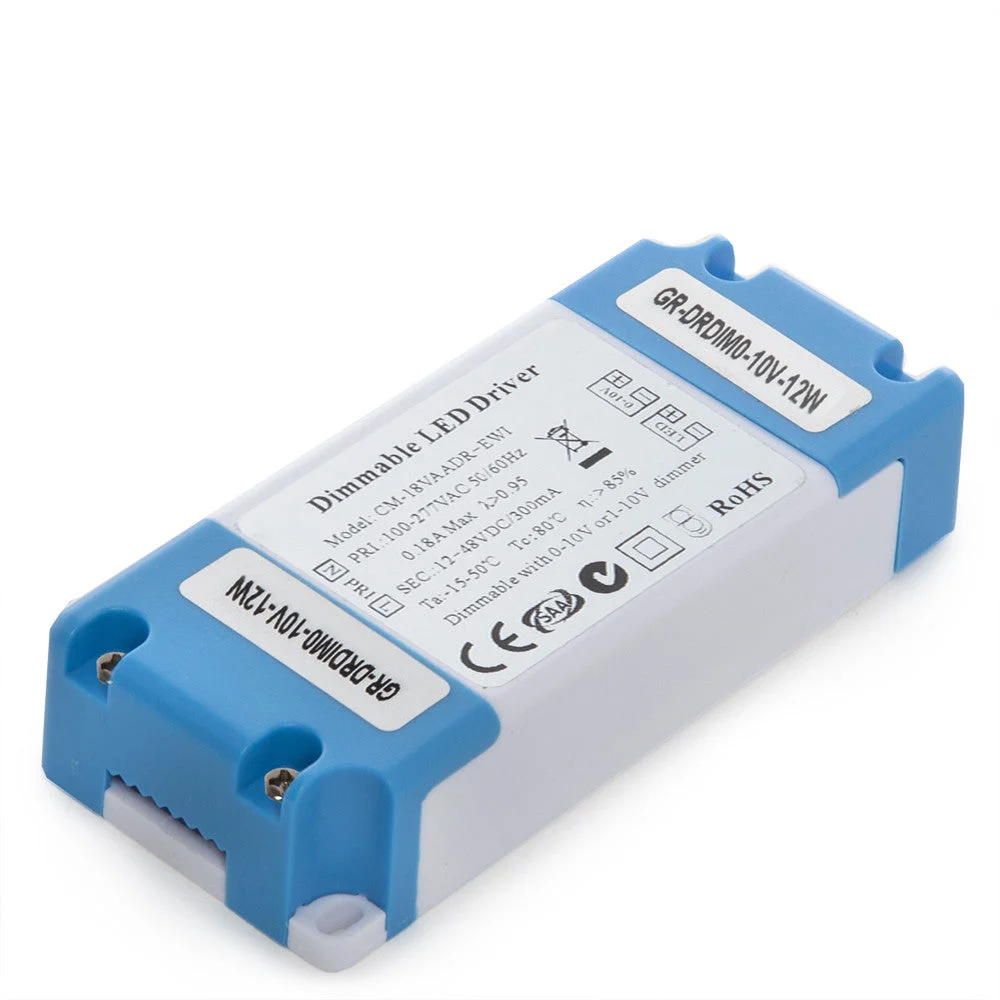 Driver CM-12VAaDR Pot.12W V Out 12-48VDC 300 mA Clase II 0-10V [GR-DRDIM0-10V-12W]
