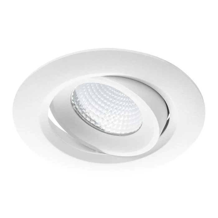 Noxion Foco LED Droplet Ajustable Blanco 6W 400lm 36D - 927 Luz muy Cálida | Recorte 85mm - IP44 - Mejor reproducción de color - Regulable