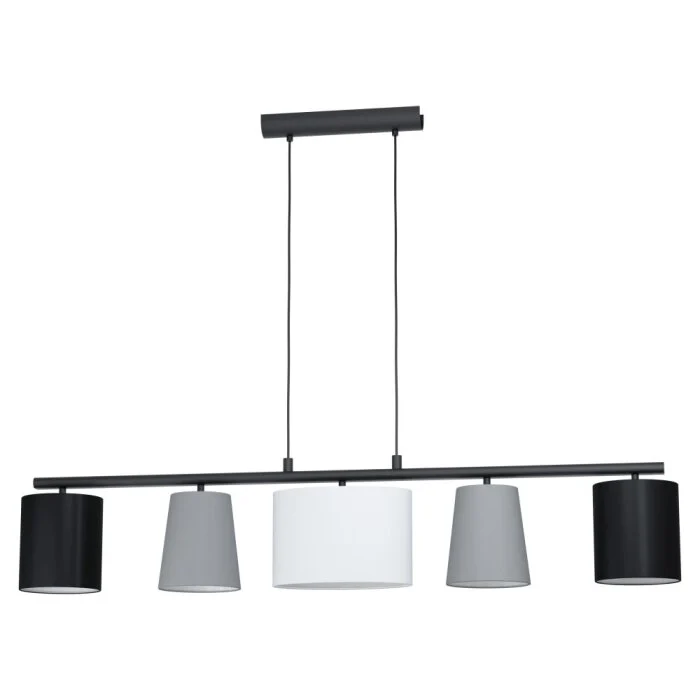 EGLO ALMEIDA Lámpara Colgante Negro, 5 luces