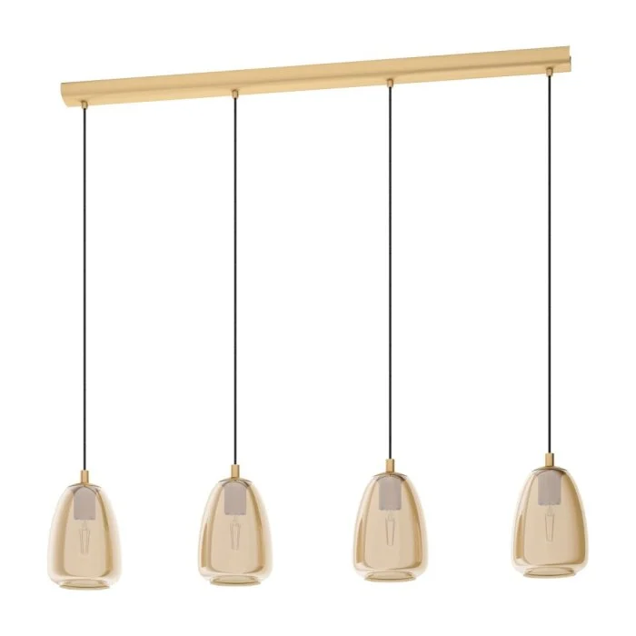 EGLO ALOBRASE Lámpara Colgante Latón, 4 luces