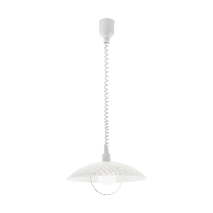 Eglo ALVEZ Lámpara Colgante Blanca, 1 luz