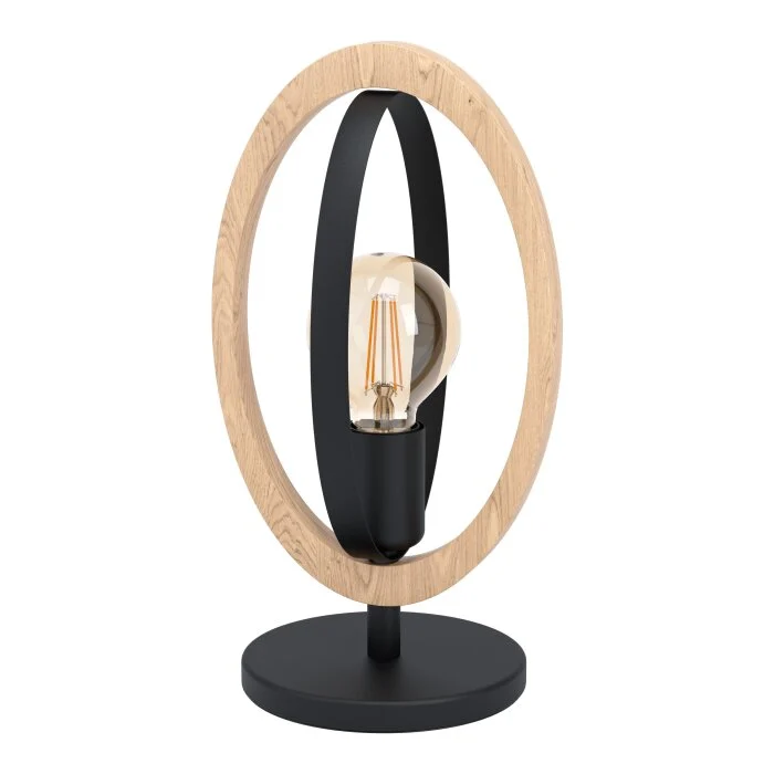 Eglo BASILDON Lámpara de mesa Marrón, Negro, 1 luz