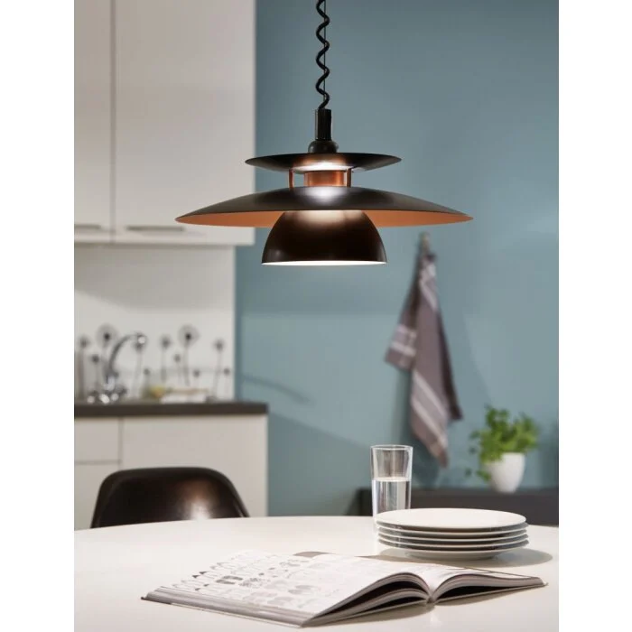 Eglo BRENDA Lámpara colgante Negro, 1 luz