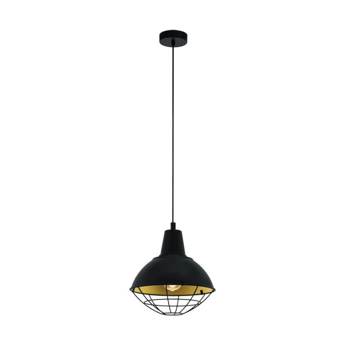Eglo CANNINGTON Lámpara Colgante dorado, Negro, 1 luz