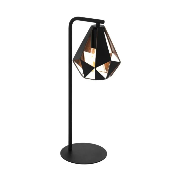 EGLO CARLTON Lámpara de Mesa Cobre, Negro, 1 luz