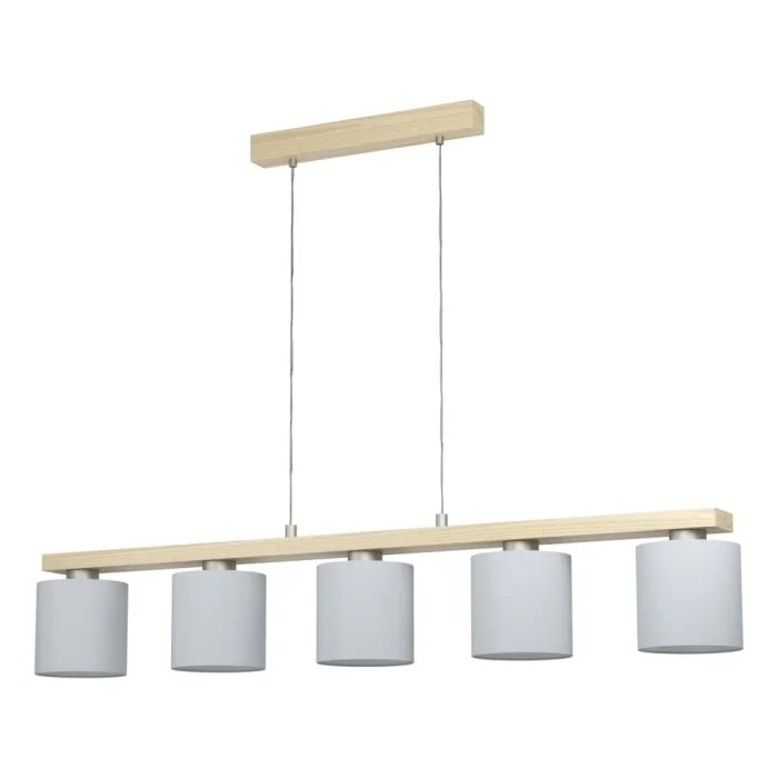 EGLO CASTRALVO Lámpara Colgante Marrón, Níquel-mate, 5 luces