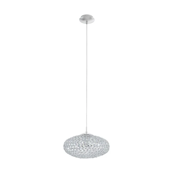 Eglo CLEMENTE Lámpara colgante Cromo, Aspecto de cristal, 1 luz