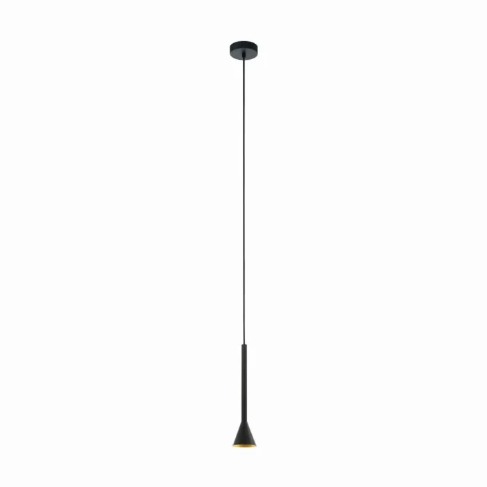 Eglo CORTADERAS Lámpara Colgante dorado, Negro, 1 luz