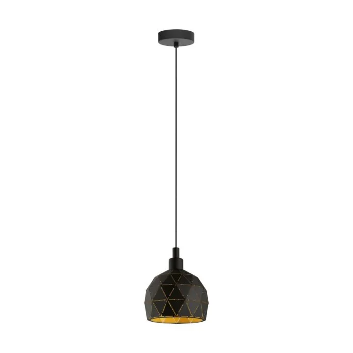 EGLO ROCCAFORTE Lámpara Colgante dorado, Negro, 1 luz