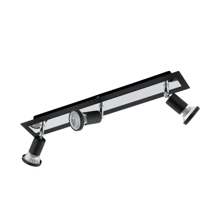 Eglo SARRIA Foco de techo LED Cromo, Negro, 3 luces