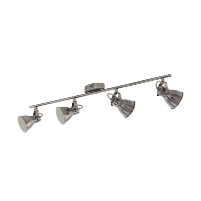 Eglo SERAS Foco LED marrón oscuro, Níquel-mate, Rosa, 4 luces
