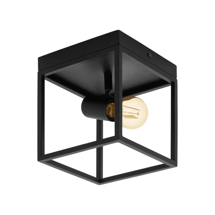 EGLO SILENTINA Lámpara de Techo Negro, 1 luz