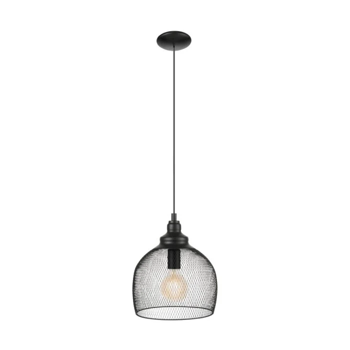 Eglo STRAITON Lámpara Colgante Negro, 1 luz