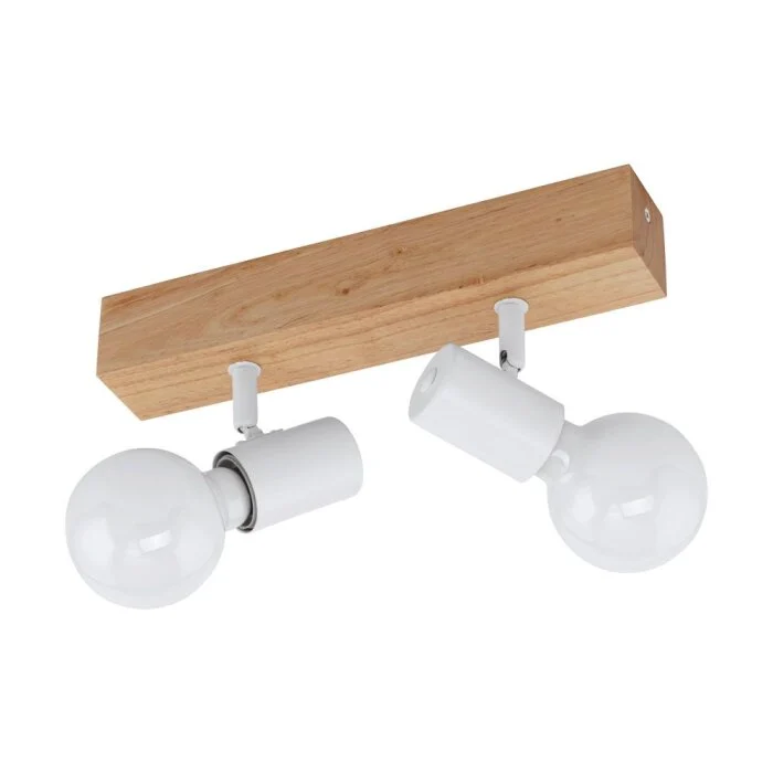Eglo TOWNSHEND Foco Marrón, Blanca, 2 luces