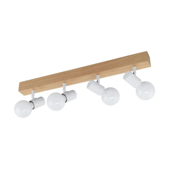 Eglo TOWNSHEND Foco Marrón, Blanca, 4 luces