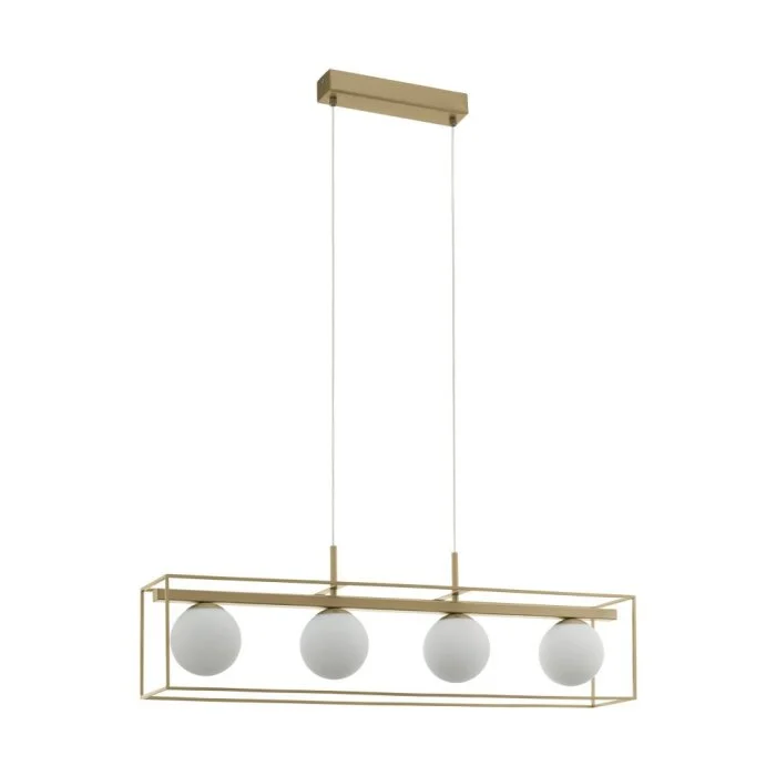 Eglo VALLASPRA Lámpara Colgante champán, 4 luces