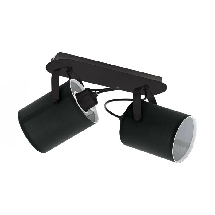Eglo VILLABATE Foco Negro, 2 luces