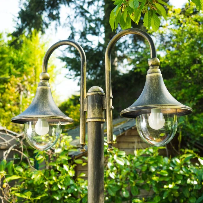 Elgin Candelabro Negro-dorado, 2 luces