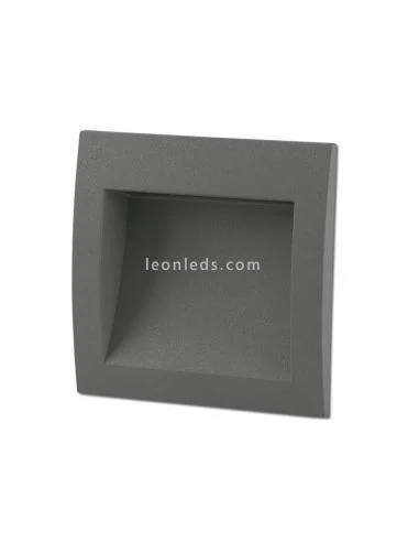 Empotrable LED Exterior Cuadrado Gris Oscuro 1W 3000K Sedna 1