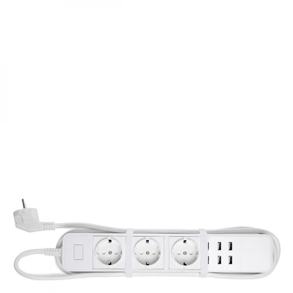 Enchufe Multiple Wifi 3 X Schuko 4 X Usb Compatible Amazon Alexa/Google Home