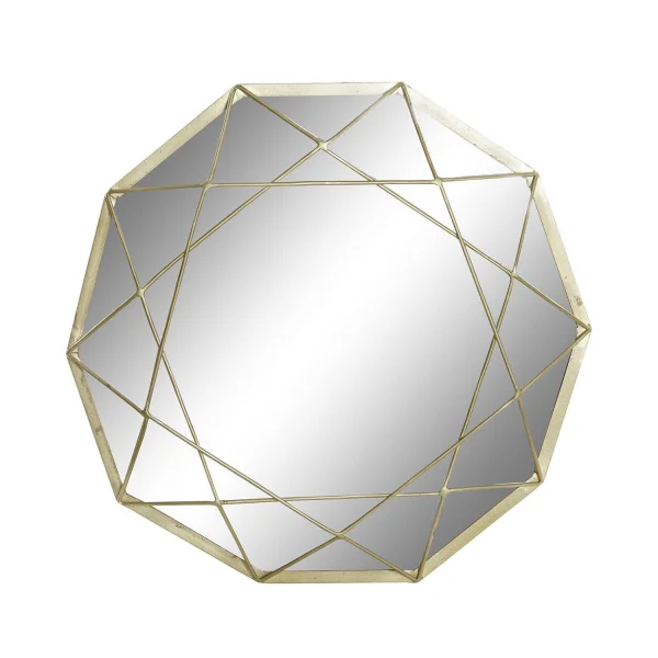 ESPEJO HIERRO DORADO MATE IZAN