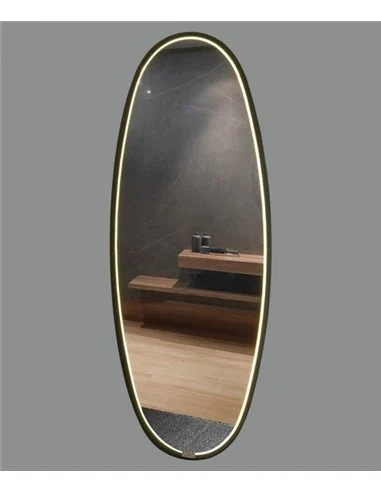 Espejo iluminado para baño Onix - ACB - Espejo táctil de forma ovalada