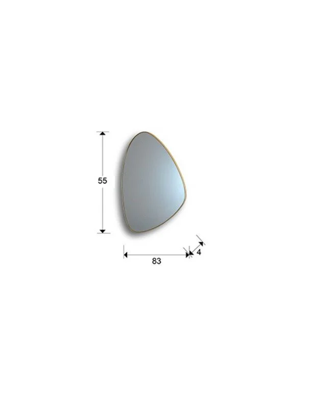 Espejo Orio Triangular Pan de Plata