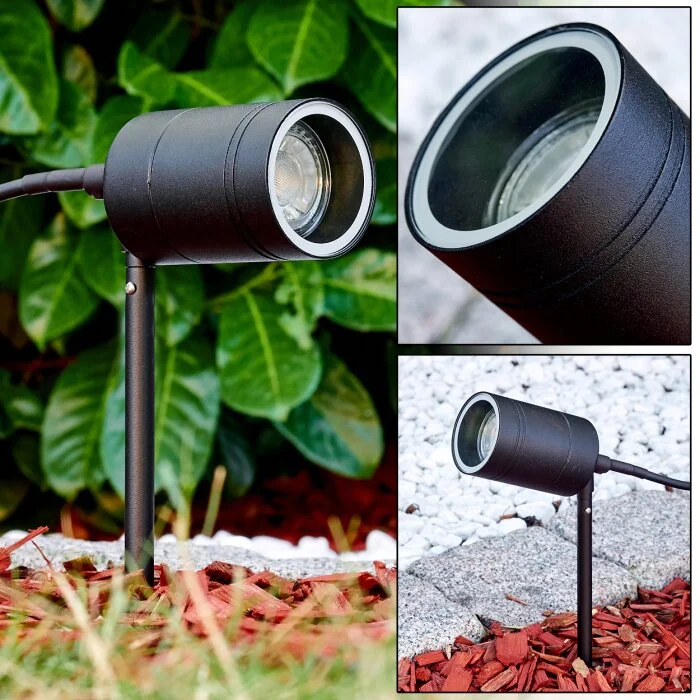 Estacas para jardín LED Froslev Negro, 1 luz