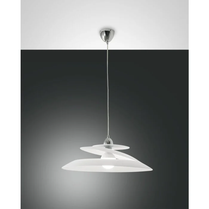 Fabas Luce Aragon Lámpara Colgante Cromo, 1 luz