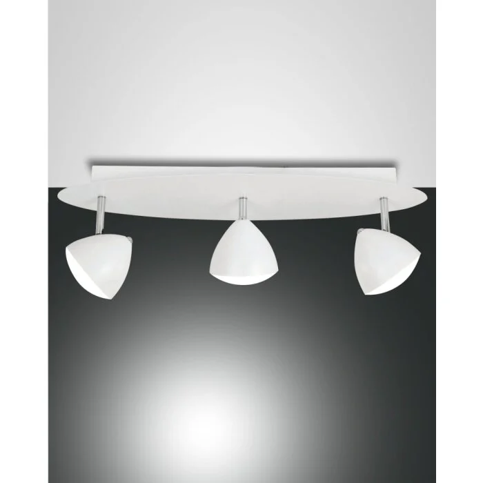Fabas Luce Bike Lámpara de Techo LED Blanca, 3 luces