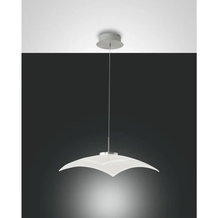 Fabas Luce Desus Lámpara Colgante LED Níquel-mate, 1 luz