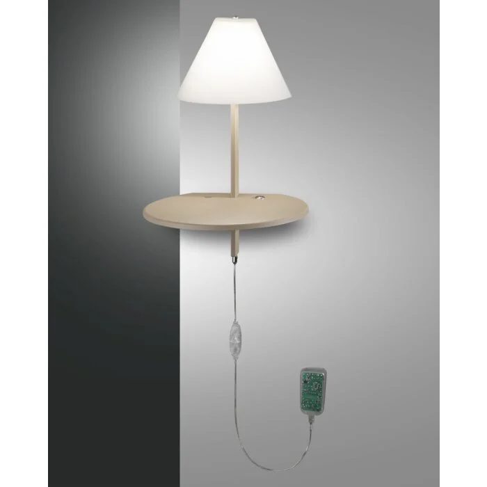 Fabas Luce Goodnight Aplique LED Gris, 1 luz