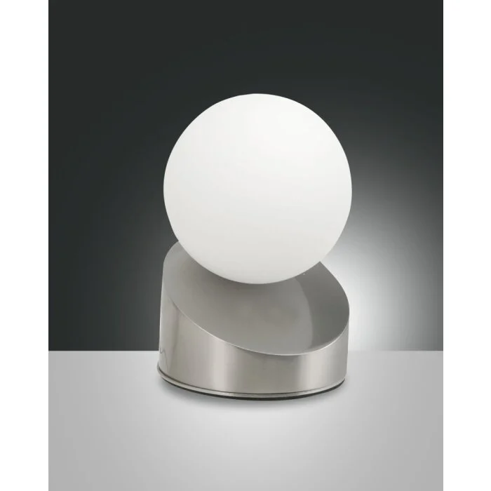 Fabas Luce Gravity Lámpara de Mesa LED Níquel-mate, 1 luz