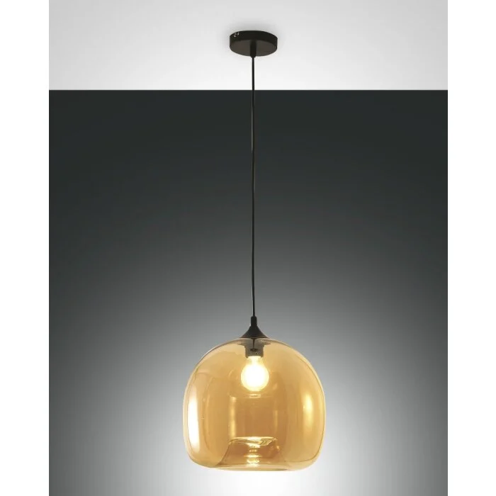 Fabas Luce Maia Lámpara Colgante Negro, 1 luz