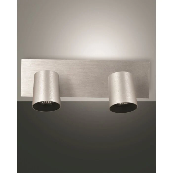 Fabas Luce Modo Lámpara de Techo Aluminio, 2 luces