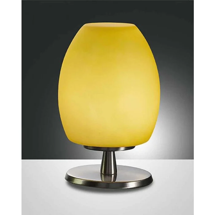 Fabas Luce ROCKFORD Lámpara de mesa Níquel-mate, 1 luz